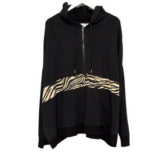 SOFIA VERGARA Hoodie Sweatshirt Plus Size 4X Black Zebra NWT